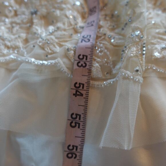 Collette Dinnigan Wedding Gown Small Ivory Beaded Sequin Bridal Dress Y2K VTG - Picture 14 of 16